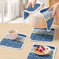 thumbnail image 5 of Blue Yellow Pot Holders for Kitchen Heatproof Potholder, 2 Pack Botanical Floral Motifs Wildflower Striped Hot Pads Multipurpose Oven Pads Cloth Potholders Trivet for Cooking and Baking, 5 of 8