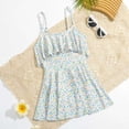 thumbnail image 4 of Kiijoy Girls Beach Floral Swim Dress UPF 50+ Ruffles Swimsuit, One Piece, Sizes 7-14, 4 of 7