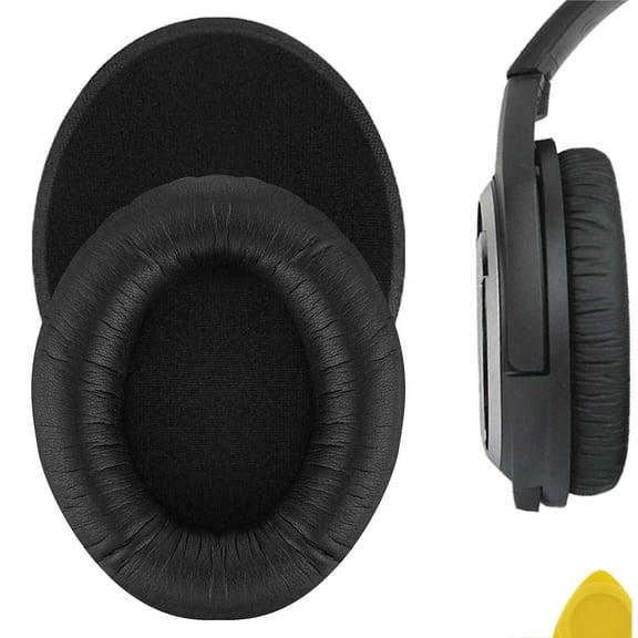 Geekria QuickFit Replacement Ear Pads Compatible with Sennheiser HD418, HD419, HD428, HD429, HD439, HD438, HD448, HD449 Headphones, Ear Cushions (Black)