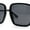 All Black, variant on Womens Oversize Rectangle Designer Butterfly Sunglasses Tortoise Light Smoke