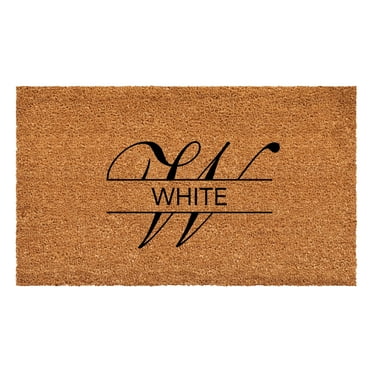 Calloway Mills 111032436 White Personalized Doormat 24" x 36"