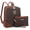 Coffee-1, variant on MKP COLLECTION Women Fashion Backpack Purse Set with Double Zipper