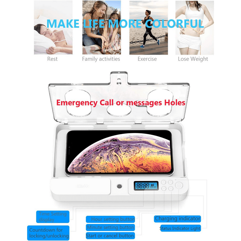 iDiskk Timer Phone Locker ホワイト