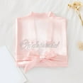 thumbnail image 6 of Women's Wedding Party Team Bride Robe Letters Kimono Satin Pyjamas Bridesmaid Bathrobe Long Robe under 20 plus Size for Women plus Size Robe 4x-5x Female Robes Long Womens Lightweight Robe plus Size, 6 of 6