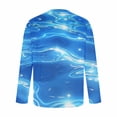 thumbnail image 5 of Maqroz Sun Protection Shirts for Men Plus Size Ice Silk Breathable Shirt Long Sleeve Crew Neck Top Summer Athletic Casual Sport Tops Fashion Lightweight Water Wave Texture Outfits, 5 of 5