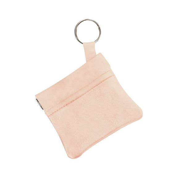 Classic Leather Squeeze Coin Purse change Holder For Men, Pouch By Improving Lifestyles (CREAM)