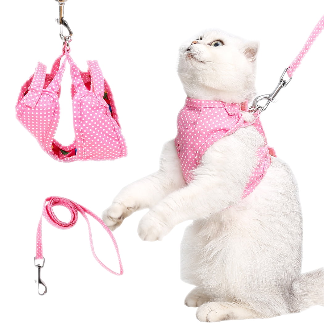 Cat Harness and Leash Set Fashion Reversible Cat Vest Harness Cat