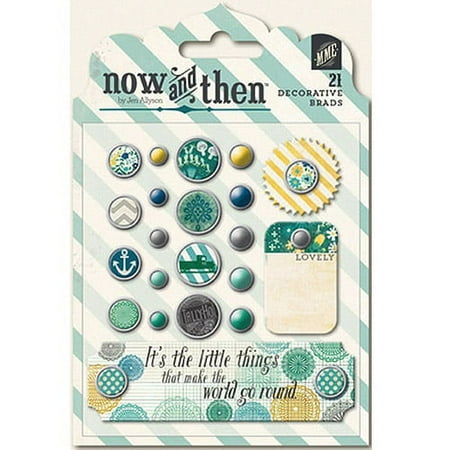 My Minds Eye Now & Then Milo Decorative Brads 21/Pkg-Little Things