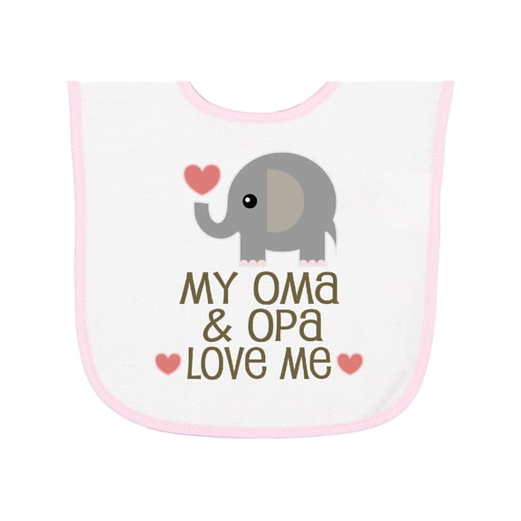 Inktastic Oma and Opa Love Me Baby Terry Cloth Bib