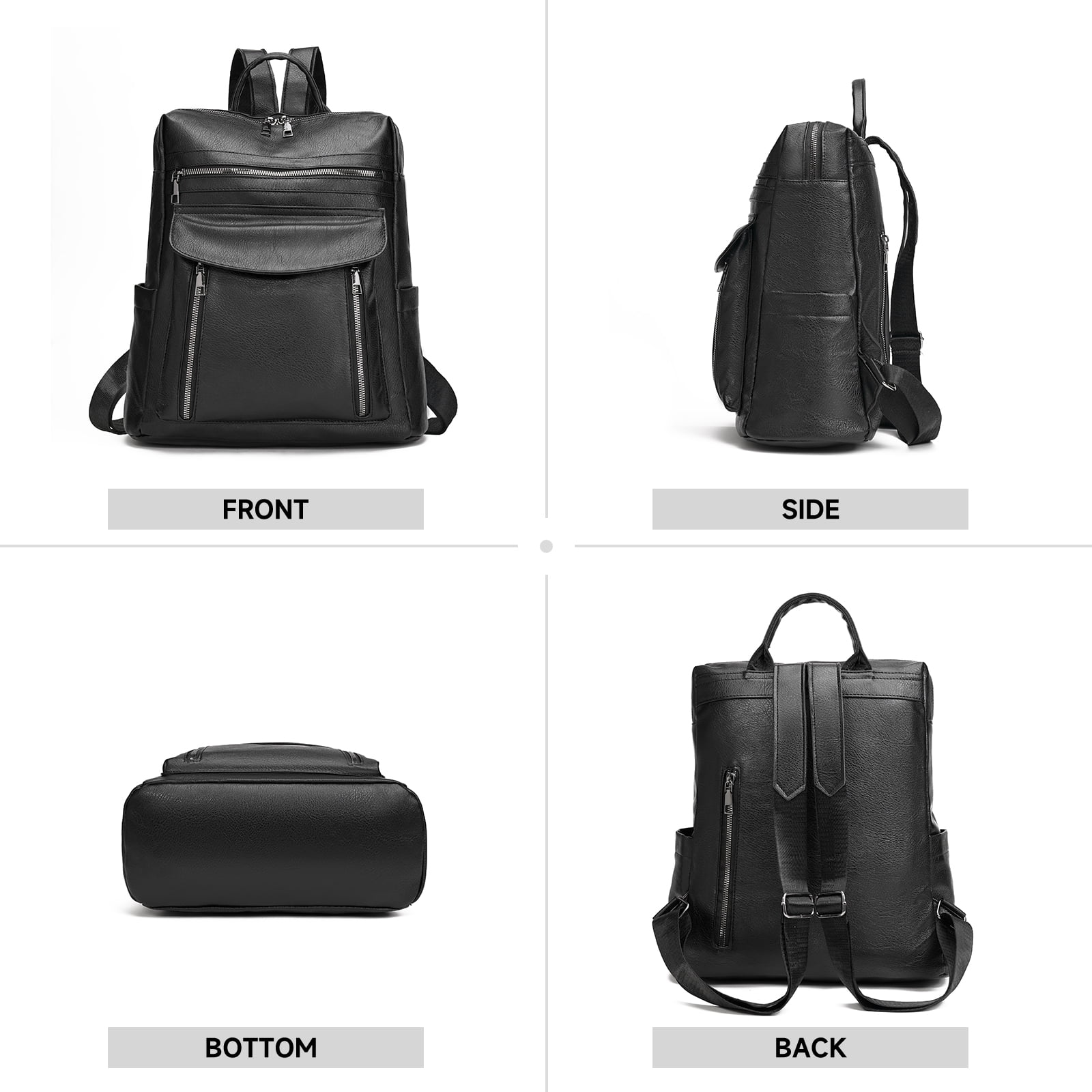 GOIACII Laptop Backpack for Women 13.3 inch,Travel Leather Backpack Purse,Professional Water-Resistant College Business Work Casual Daypack