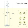 thumbnail image 3 of Stainless Steel Spray Painted Hanger, Modern Stainless Steel Coat Rack, Solid Wood Reinforcement At The Bracket, 72 Inch Raised Design With Detachable Bracket, 3 of 7