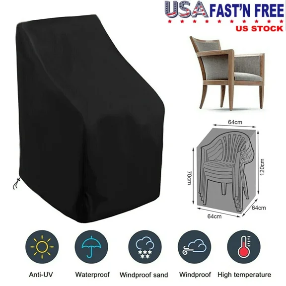 PURELY- Waterproof Chair Cover High Back Outdoor Patio Garden Furniture & Storage Cover.