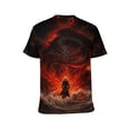 thumbnail image 2 of LAOLIUSN Men's Dragon Graphic T-Shirt, Fantasy Allover Print Tee, 88% Polyester 12% Spandex, Short Sleeve Casual Shirt, Sizes S-4XL, 2 of 7