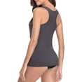 thumbnail image 5 of Precio reducidoCharmoCharmo Camisola de algodón para mujer, sujetador con plataforma, camiseta sin mangas, camisetas interiores elásticas, paquete de 2 L, 5 of 5
