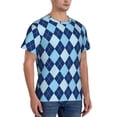 thumbnail image 5 of Rocae Blue Squares for Men's Moisture-Wicking Crew Tee - T-Shirt for Sports, Outdoor Activities, and Casual WearXX-Large, 5 of 9