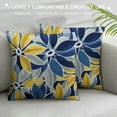 thumbnail image 3 of JEUXUS Navy Blue Yellow Pillow Covers Grey Gray Dahlia Flower Outdoor Decorative Throw Pillows Modern Geometry Art Farmhouse Pillowcases Cushion Case Decor for Home Sofa Couch Bed, 3 of 5
