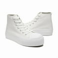 thumbnail image 3 of Womens Mens High Top Canvas Sneakers Lace Up Platform Casual Shoes Classic Comfortable Fashion Sneakers, 3 of 6