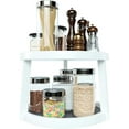 thumbnail image 6 of Home Intuition 2-Tier Twin Turntable Non Skid Lazy Susan 8.75 Inch Inner 9.75" Outer Diameter for Cabinets and Pantry, White Grey, 6 of 6