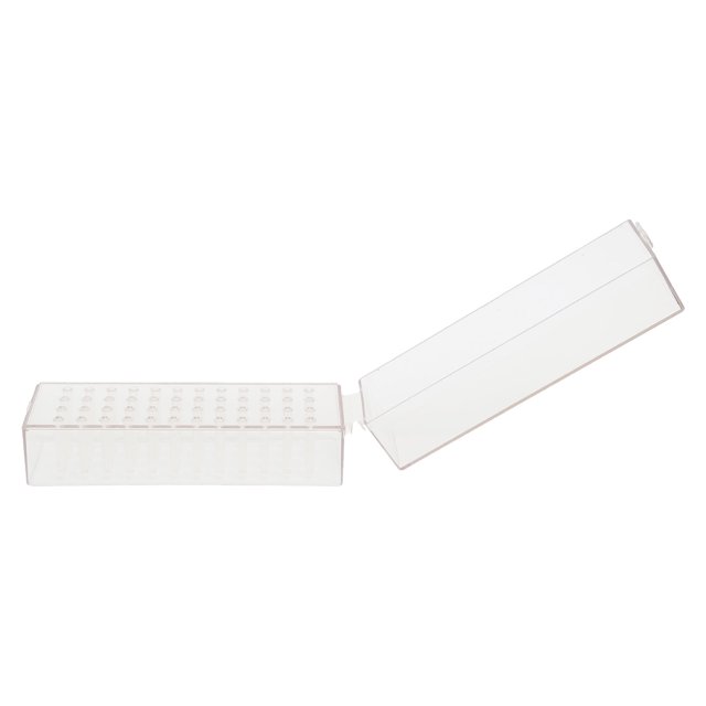 Caja contenedora para brocas de uñas acrílico transparente a prueba de polvo 48 agujeros soporte para brocas para uñas profesional para mesa ANGGREK Otros