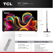 TCL 85” Class X11L Series QLED SQD-Mini LED Smart Google TV (NEW 2026) - Deep Color System with Super QLED, Up to LD20000 Precise Dimming Series, Up to HDR10000 Peak Nits, UltraThin Depth - 85X11L