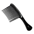 thumbnail image 4 of Peine de dientes anchos Zulema para peinar el cabello con mango grande Negro, 4 of 8