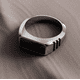thumbnail image 1 of New 2023 Metal Glossy Rings for Men Geometric Width Signet Square Finger Punk Style Fashion Ring Jewelry Accessories Whole Sale, 1 of 5