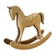 thumbnail image 4 of Estatua de caballo mecedor, figura decorativa de madera, adorno de escritorio para la oficina y la vida. Amarillo, 4 of 9