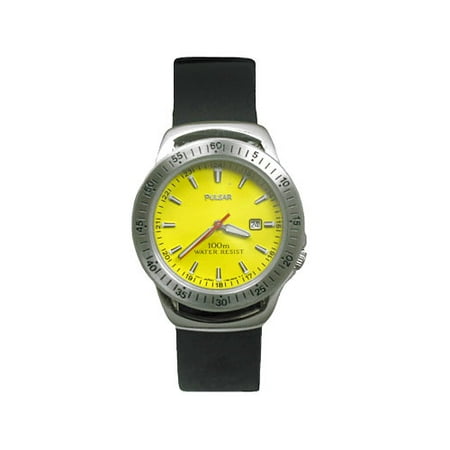 Ladies Black Rubber Strap Watch