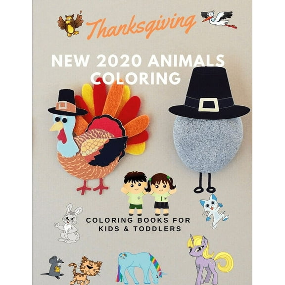 Thanksgiving Animals Coloring Coloring Books for Kids   Toddlers: Books for Kids Ages 2-4, 4-8, Boys , Girls  Paperback  1708932151 9781708932152 SAM JO