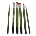 thumbnail image 2 of 6pcs Gouache Brush Faux Weasel Hair Birch Handle Paint Brushes Set for Beginners Children, 2 of 11