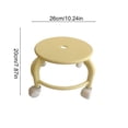thumbnail image 2 of Swivel-Wheel Plastic Stool with Casters, Low Height, Movable Seat for Home and Living Room, Multi-Functional, Space-Saving Design, 2 of 5