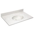 thumbnail image 1 of Pemberly Row Cultured Marble White on White Vanity Top (37" x 22"), 1 of 8
