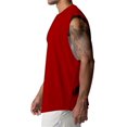 thumbnail image 4 of Red Polyester Tops Heart Heart Sleeveless Men's Tank Tops, Men'S Fashion Spring And Summer Casual Sleeveless O Neck Printed Raglan Style Top Undershirt, 4 of 4