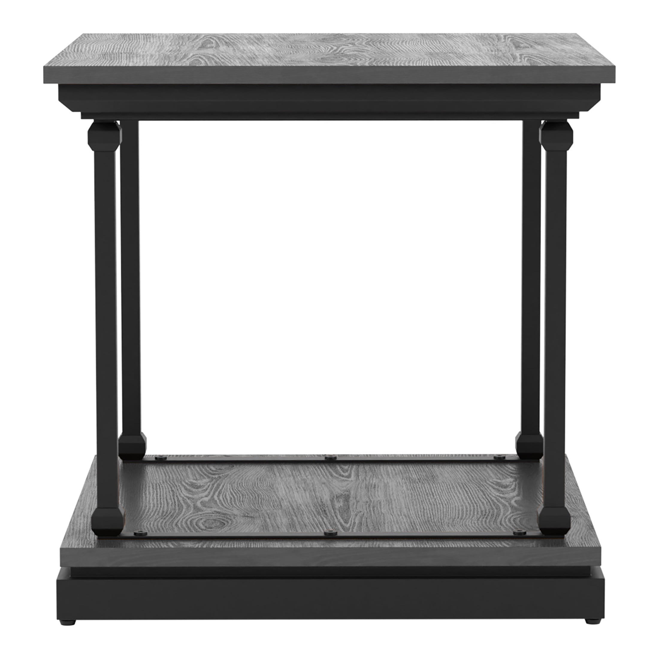 Furniture of America Laem 1-Shelf End Table, Antique Gray