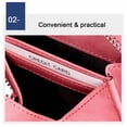 thumbnail image 3 of facefd Coin Purse Men Short Money Bag Change Mini Wallet Pocket Zipper Rfid Blocking Card Holder Cowhide Lady Fashion for Office Pouch Pink, 3 of 9
