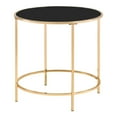 thumbnail image 3 of Furniture of America Harre Glass Top Side Table, Champagne, 3 of 5