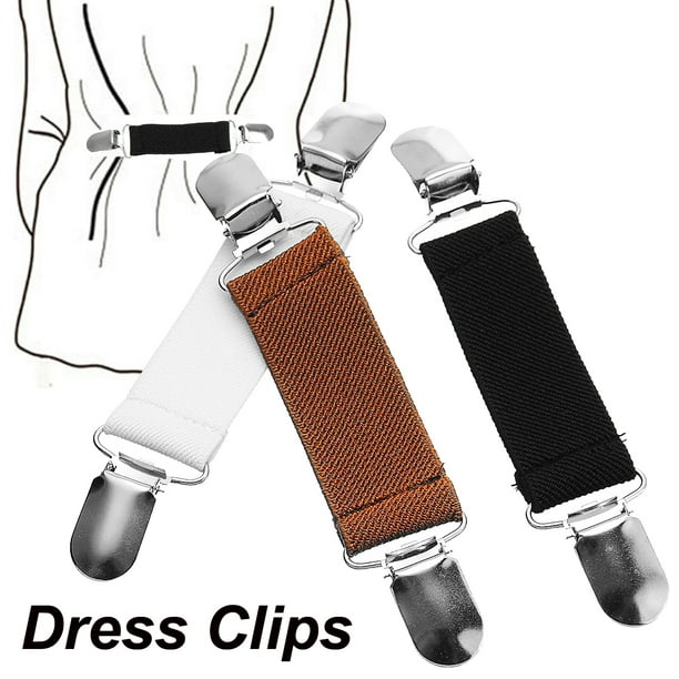 3pcs Elastic Stretch Dress Cinch Clip Bed Sheet Fasteners Strap