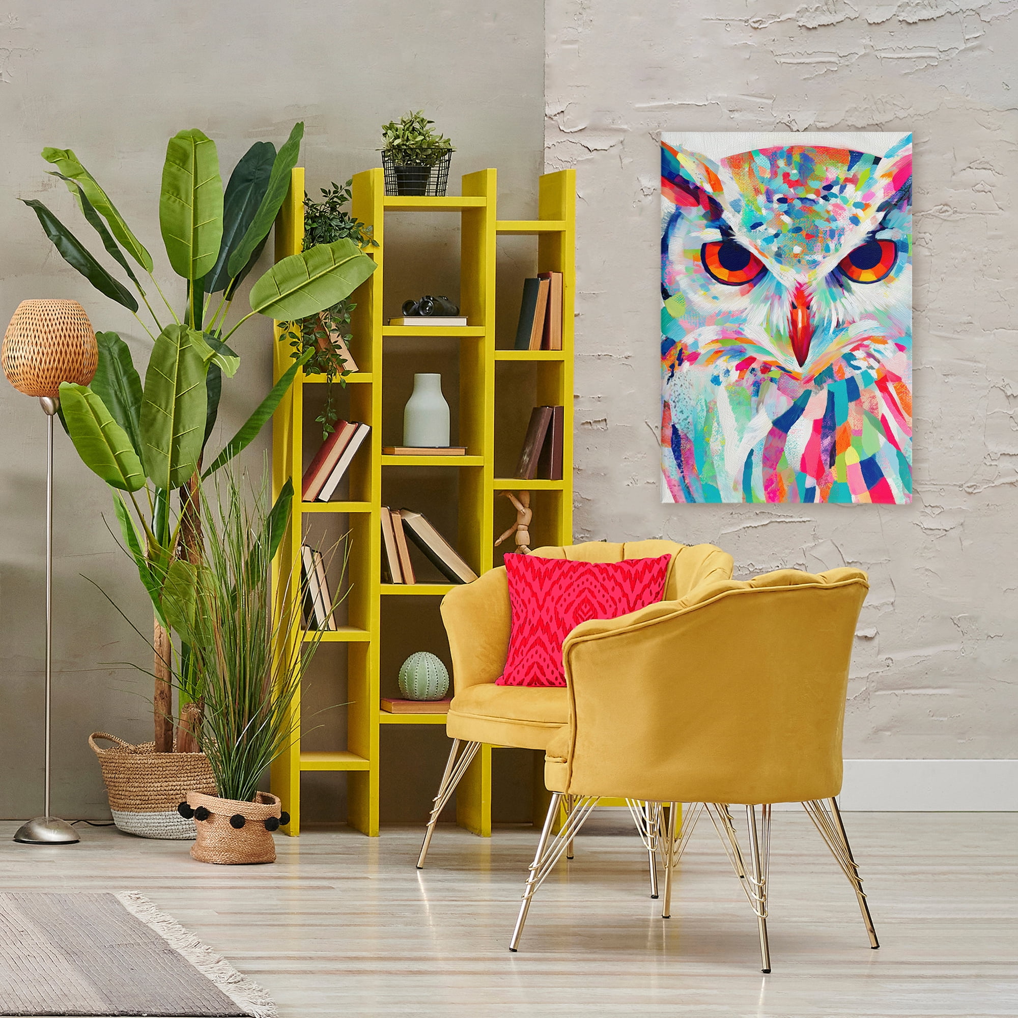 Stupell Industries Expressive Owl Gaze Canvas Wall Art, design by Chromatic Storm Studio