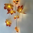 thumbnail image 3 of fastboy Halloween Maple Leaf Light String LED Lighted Pumpkin Garland for Home Halloween Decoration Type 6, 3 of 9