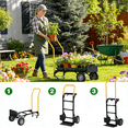 thumbnail image 4 of Jopath Hand Truck Dual Purpose Dolly Cart, 2 Wheel Dolly Cart And 4 Wheel Push Cart With Swivel Wheels 330 Lbs Capacity Heavy Duty Platform Cart For Moving/Warehouse/Garden/Grocery, 4 of 8