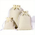 thumbnail image 5 of Drawstring burlap bags, drawstring gift bags, portable jewelry pouches, for wedding party treat and DIY craft, 5 of 10