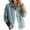 Light Blue, variant on Women's Oversized Lapel Denim Jacket Button Front Loose Fitting Short Trucker Jean Coat Outerwear Streetwear Black S