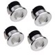 thumbnail image 1 of Set of 4 Mini Recessed LED Spotlights, 3W, Warm White, for Showcase, Indoor Station, Plasterboard Lighting, with Transformer [Energy Class A++], 1 of 4