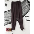 thumbnail image 5 of iiniim Kids Boys Medieval Pirate Costume Pants Renaissance Ankle Banded Gothic Trousers Halloween Party Age 2-12 Brown 2-4, 5 of 7