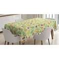 thumbnail image 1 of Tropical Tablecloth, Abstract Exotic Island Fruits in Lively Colors Pineapple Papaya Coconut and Leaves, Rectangular Table Cover for Dining Room Kitchen, 60 X 90 Inches, Multicolor, by Ambesonne, 1 of 3