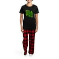 thumbnail image 4 of CafePress - Lucky 4 Leaf Clover Irish Women's Dark Pajamas - Women's Short Sleeve Print T-Shirt and Pants Dark Cotton Pajama Set, 4 of 7