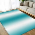 thumbnail image 4 of Turquoise White Ombre 5x8 Area Rugs, Abstract Art Modern Teal Gradient Non-Skid Rubber Backing Large Rectangle Rugs - Living Room Bedroom Home Office, Indoor Floor Mat Carpets Washable Rug, 4 of 9