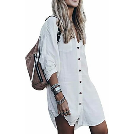 beach cover ups button down