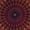 thumbnail image 3 of Bless International Indian hippie Bohemian Psychedelic Golden Blue Peacock Mandala Wall hanging Bedding Tapestry(Golden Pink Blue, Medium(54x60Inches)(137x152cms)), 3 of 4