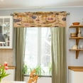 thumbnail image 5 of Coolnut Thanksgiving Turkey Pie Valance Curtains for Kitchen or Bathroom, 54x18in Valances Window Treatment Rod Pocket Drape Light Filtering Living Room Bedroom Decor, 5 of 6
